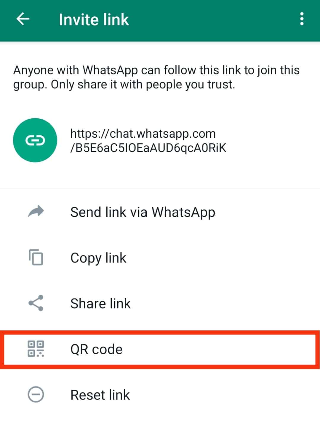 Tap The Option For The Qr Code