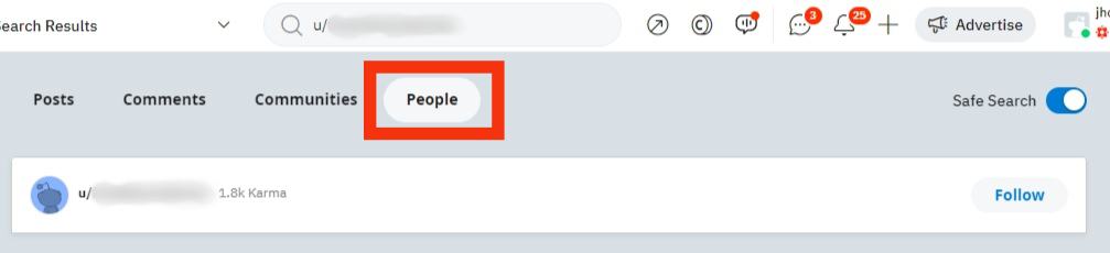 Tap The People Tab