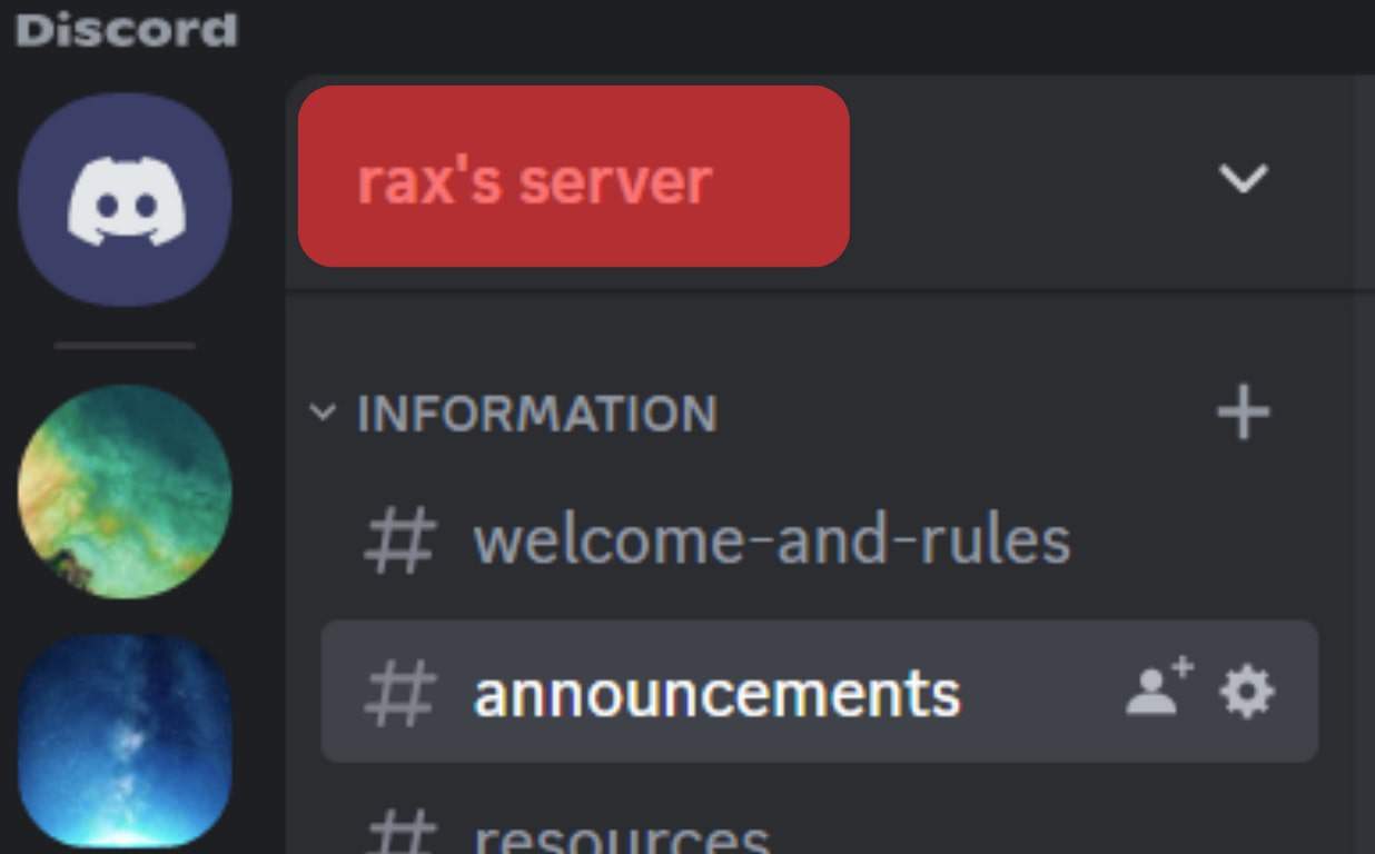 Tap The Server's Name At The Top.