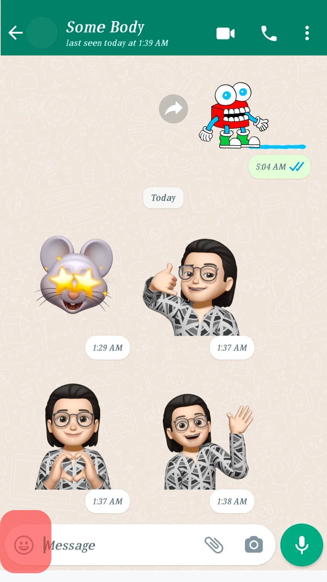 Tap The Smiley Face Icon Next To The Message Text Box.