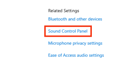 Tap The Sound Control Panel
