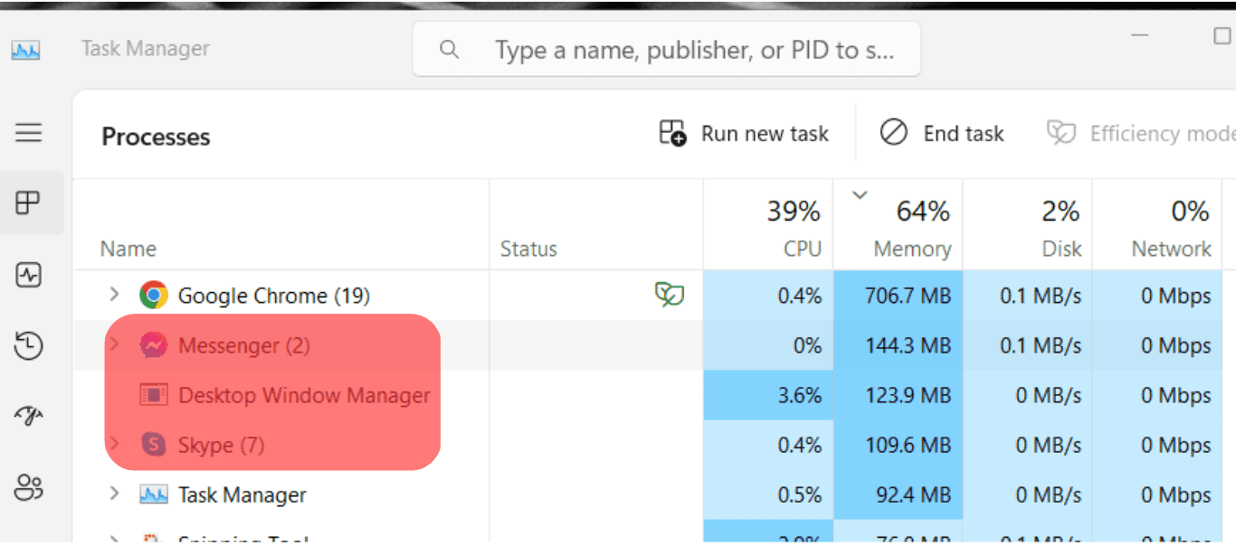 Task&Nbsp;Manager Microphone Usage