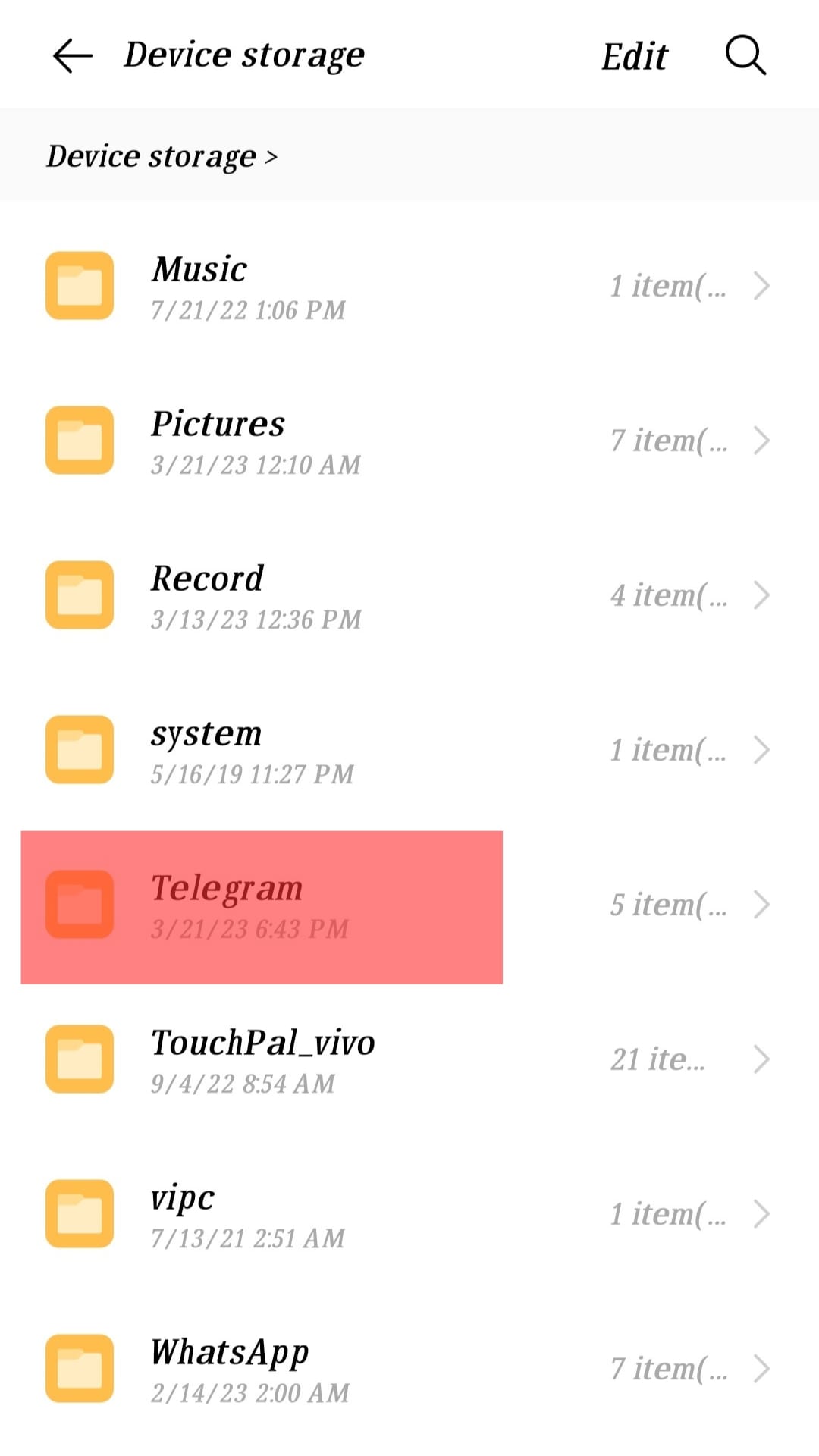 Telegram Folder