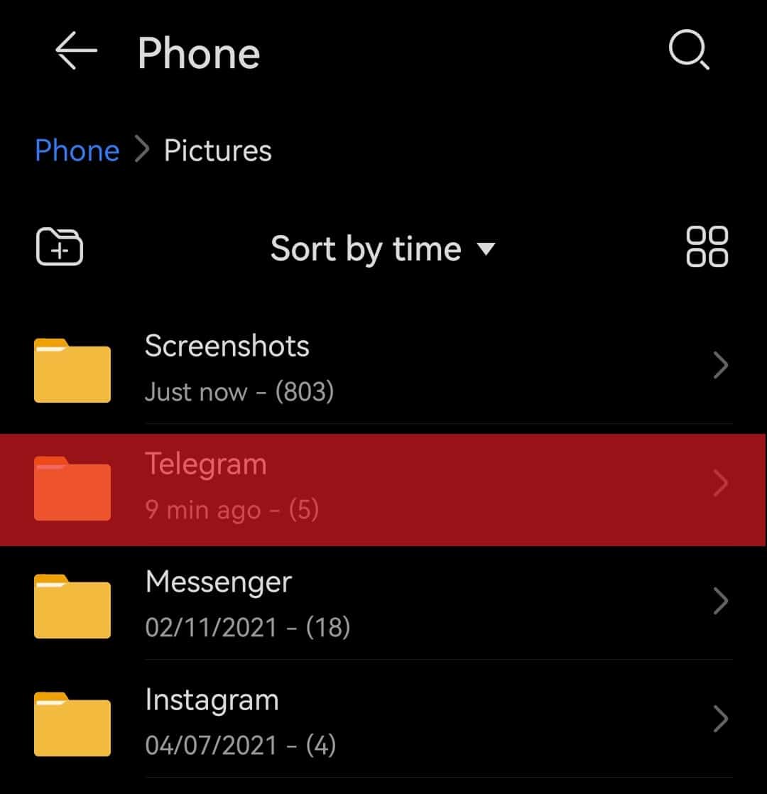 Telegram Folder In Android Files