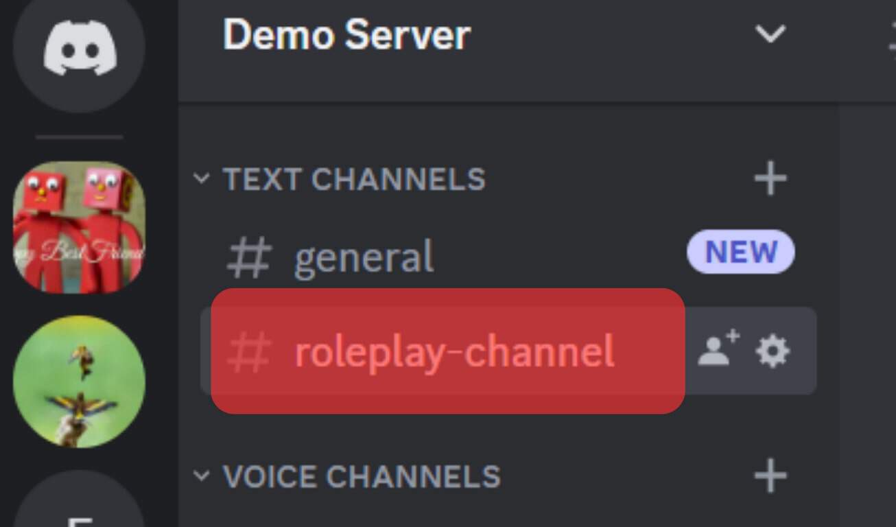 Text Channel For The Roleplaying Activity