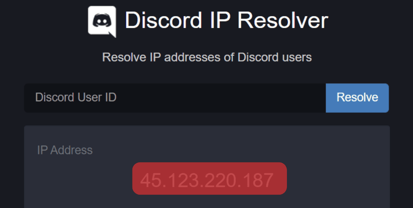 The Target Person's Ip Address Will Be Displayed