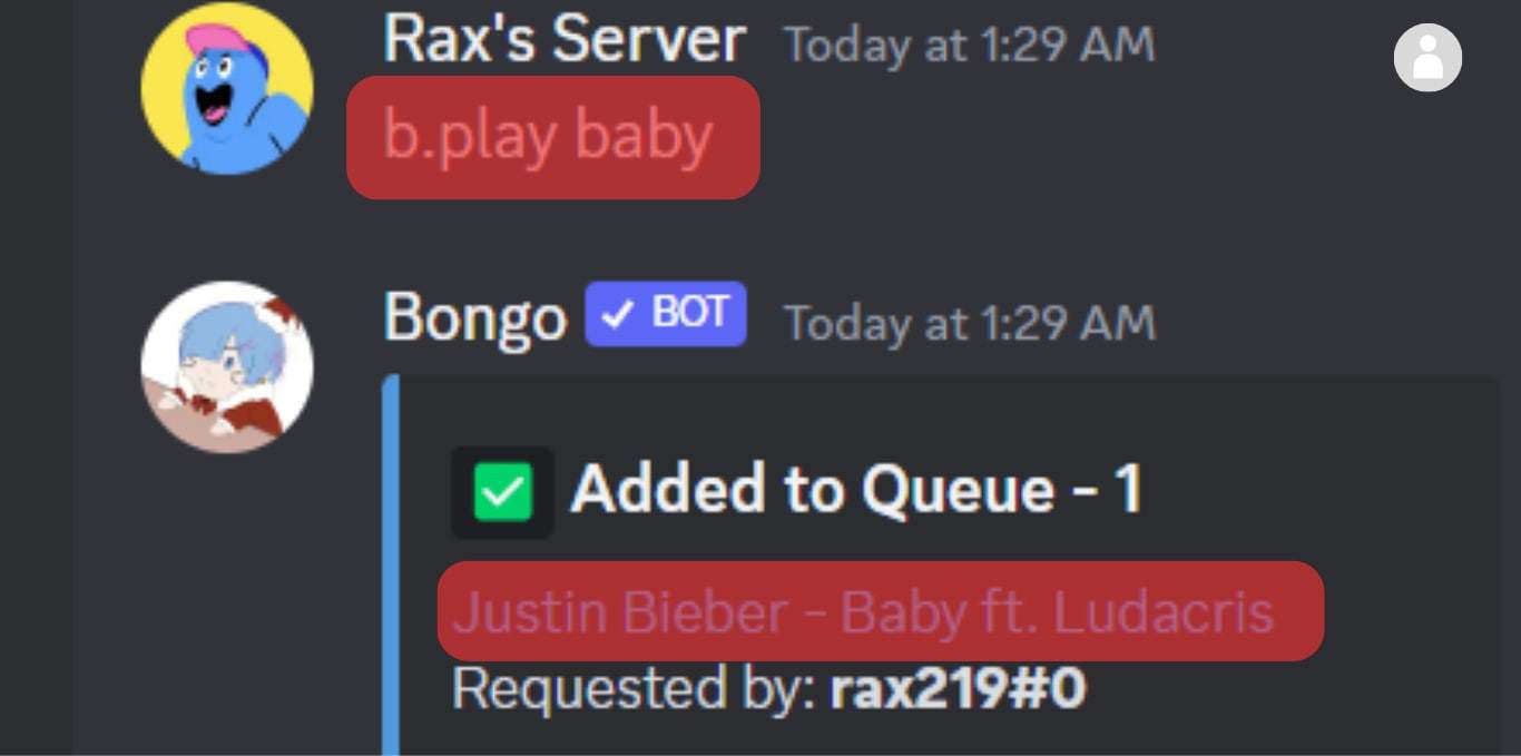 To Play A Song, Use The B.play Song's Name