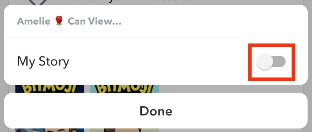 Toggle Off The My Story Option