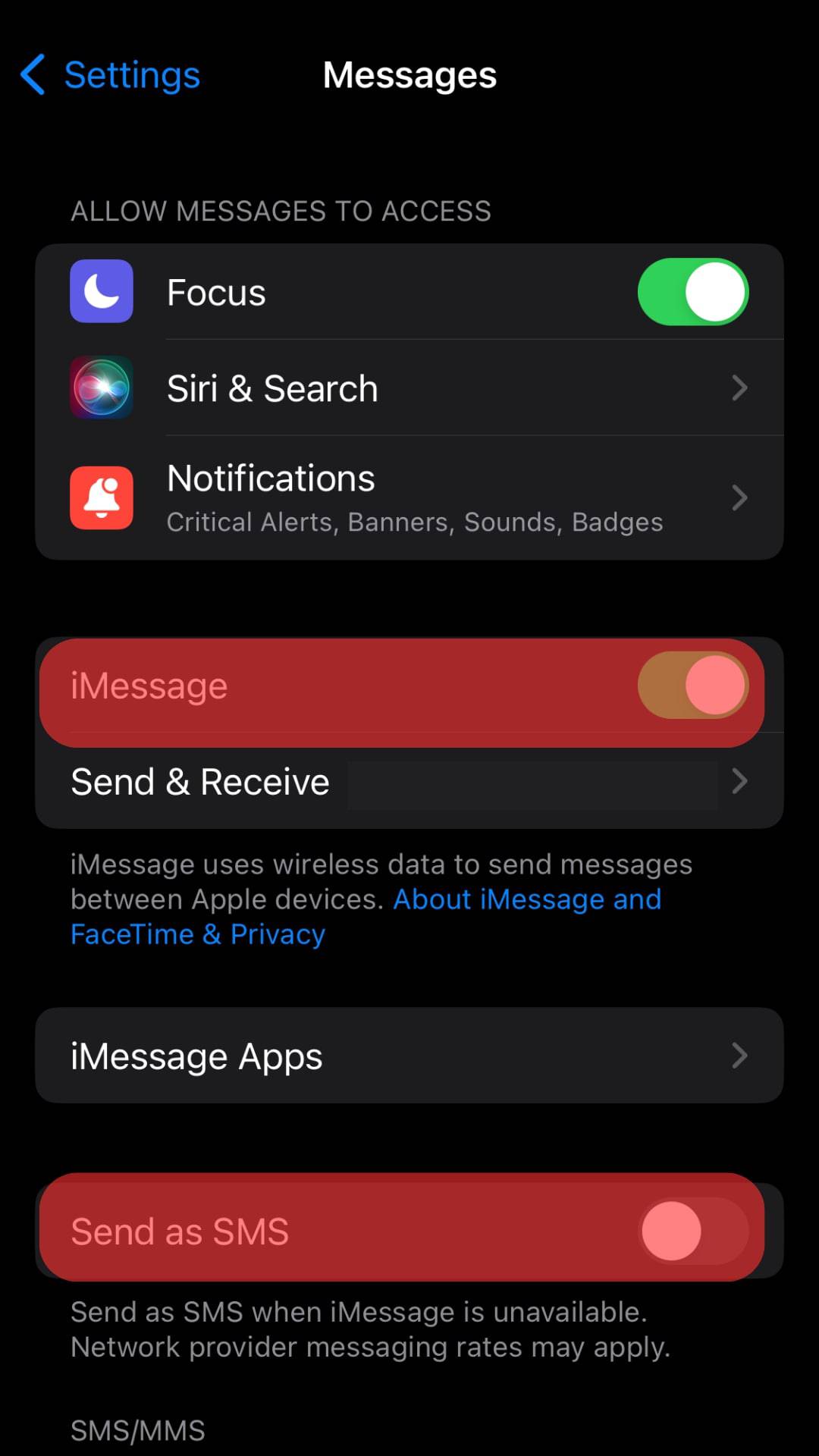Toggle Off The Imessage And Enable The Send As Sms Option.