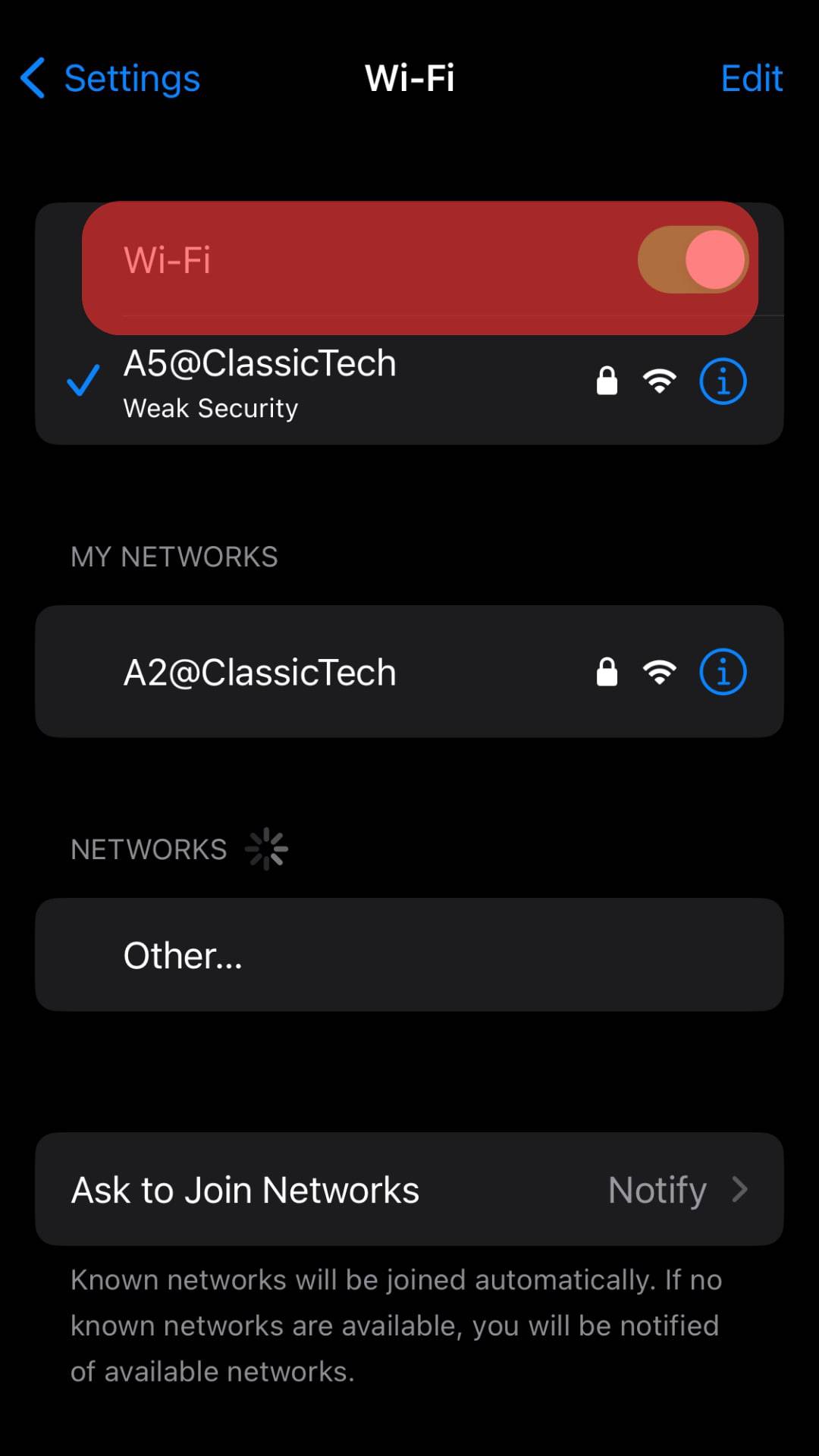 Toggle The Wifi Slider Off And Then On.&Nbsp;