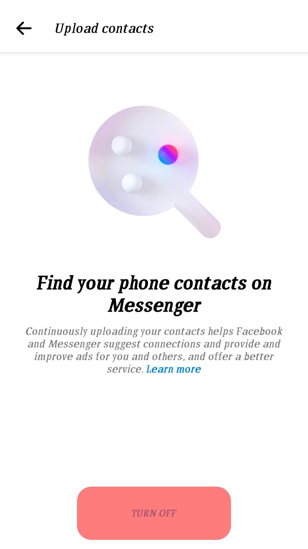 Turn It Off To Prevent Messenger From Sync