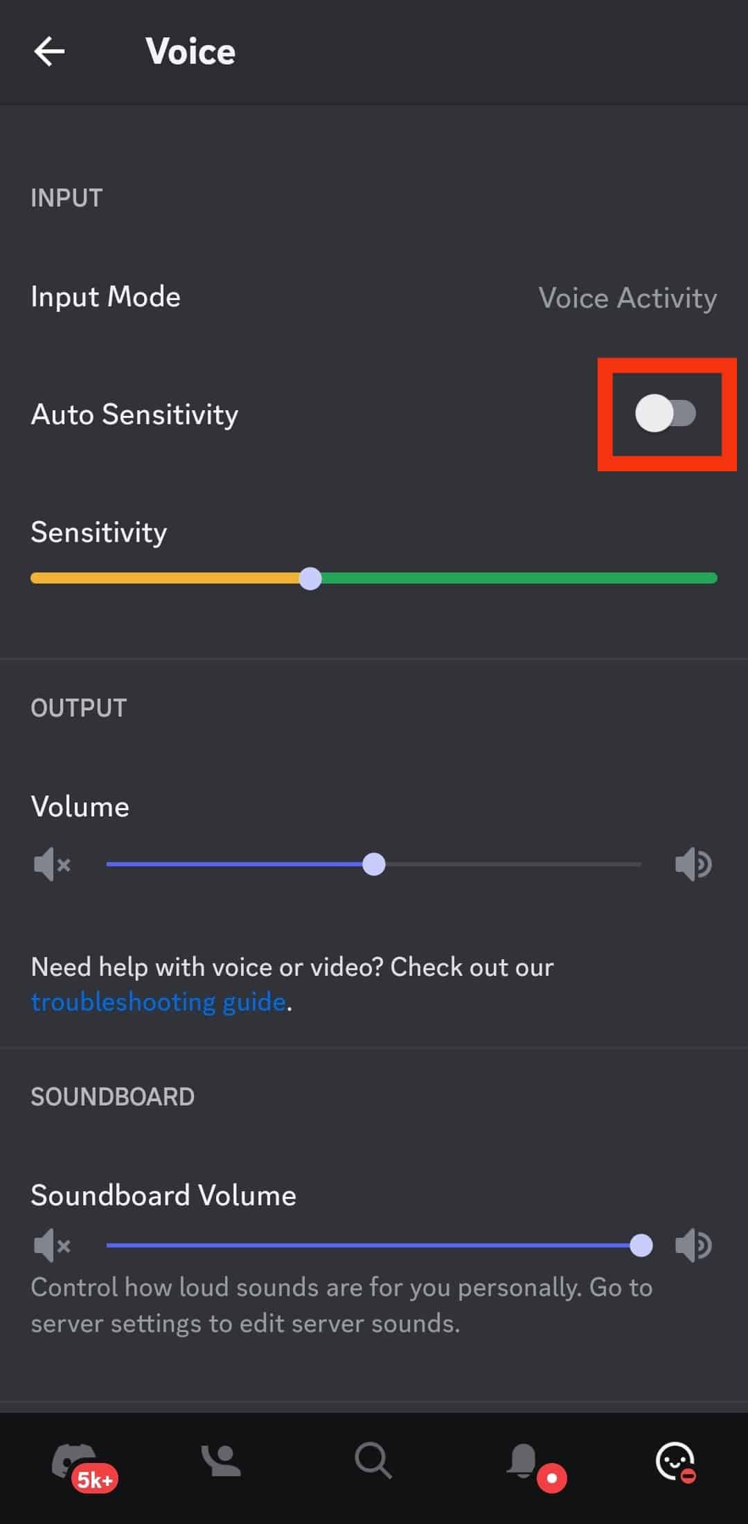 Turn Off Auto Sensitivity