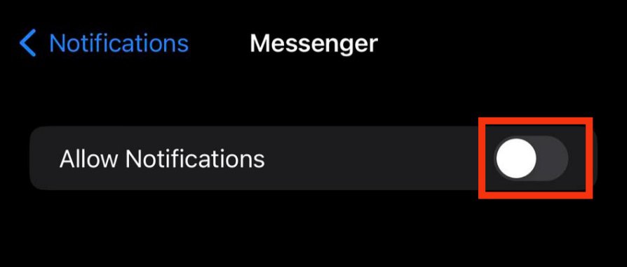 Turn Off The Allow Notifications Toggle