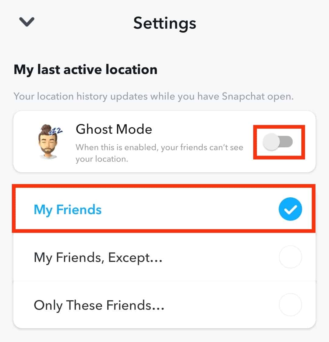 Turn Off The Ghost Mode Toggle