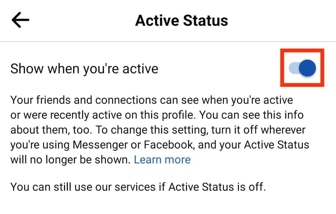 Show When You're Active