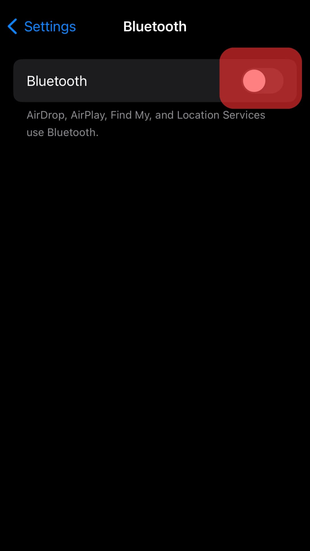 Turn On Bluetooth.