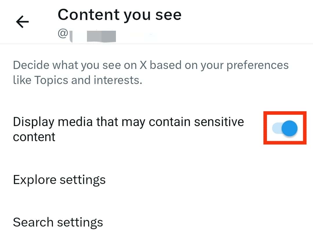 Display Media That May Contain Sensitive Content Option