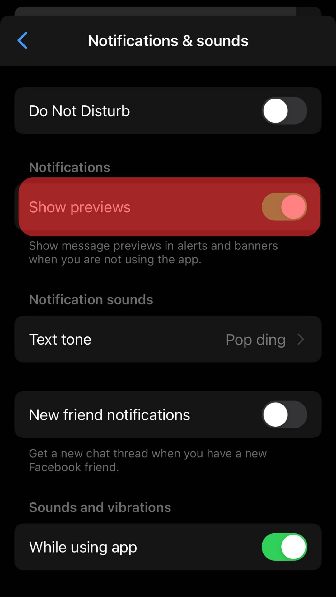 Turn On The Show Previews Option