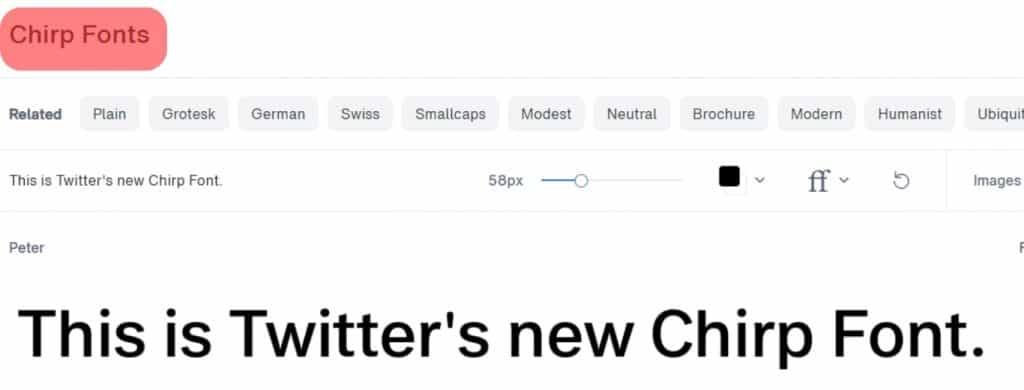Twitter Currently Use Chirp Font