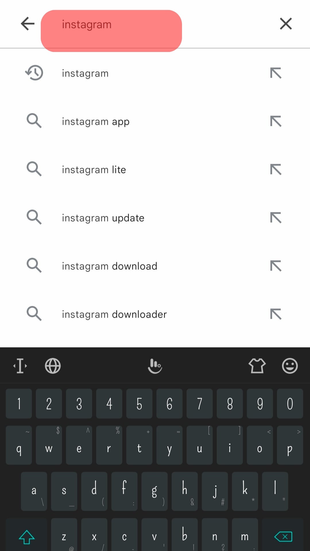 Type Instagram In Search Bar