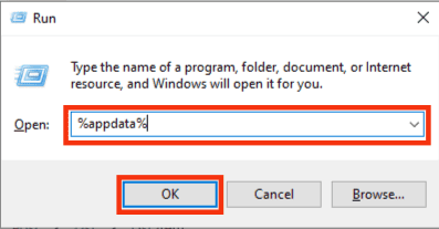 Type %Appdata% And Tap Ok