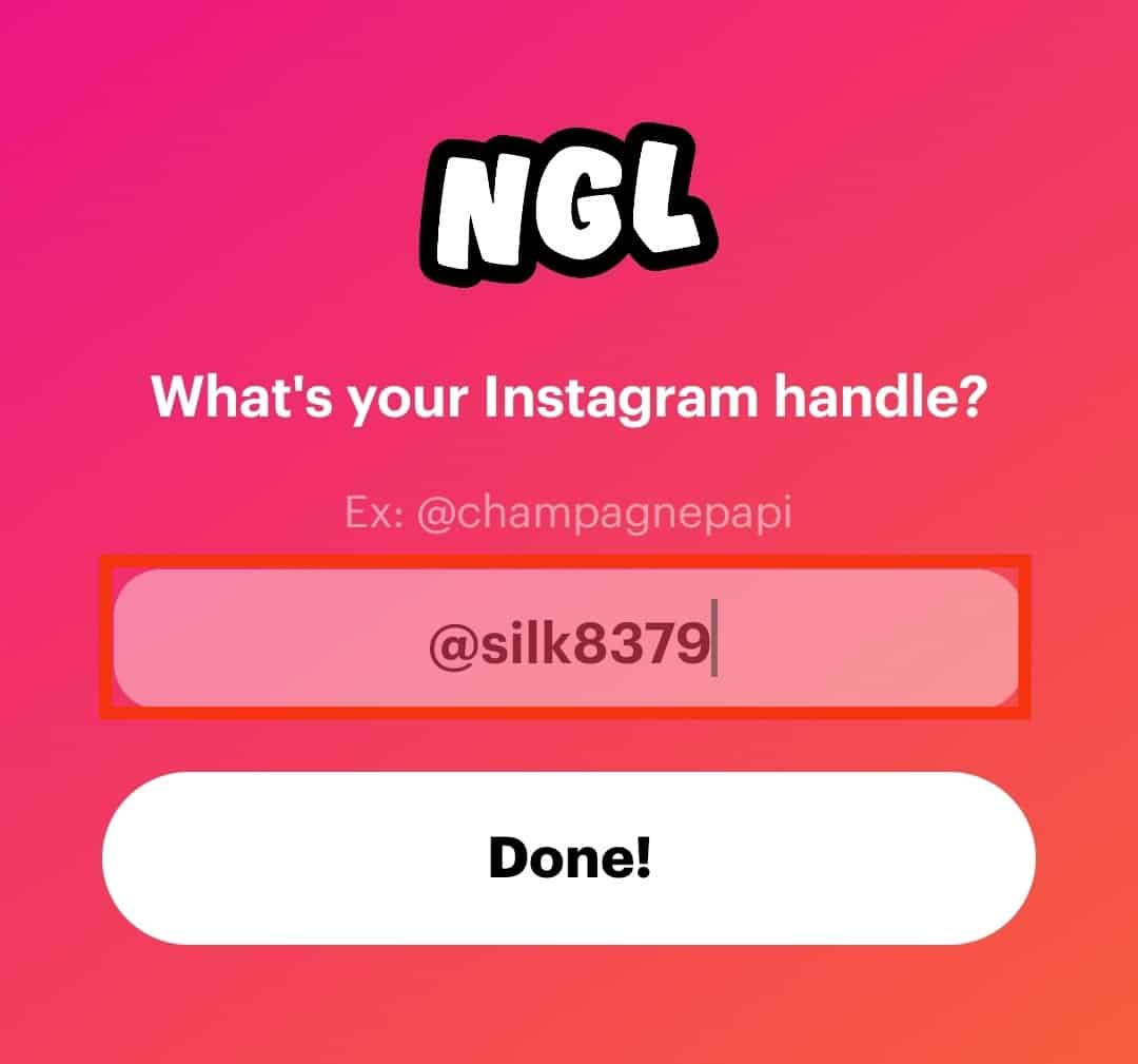 Type In Your Instagram Handle