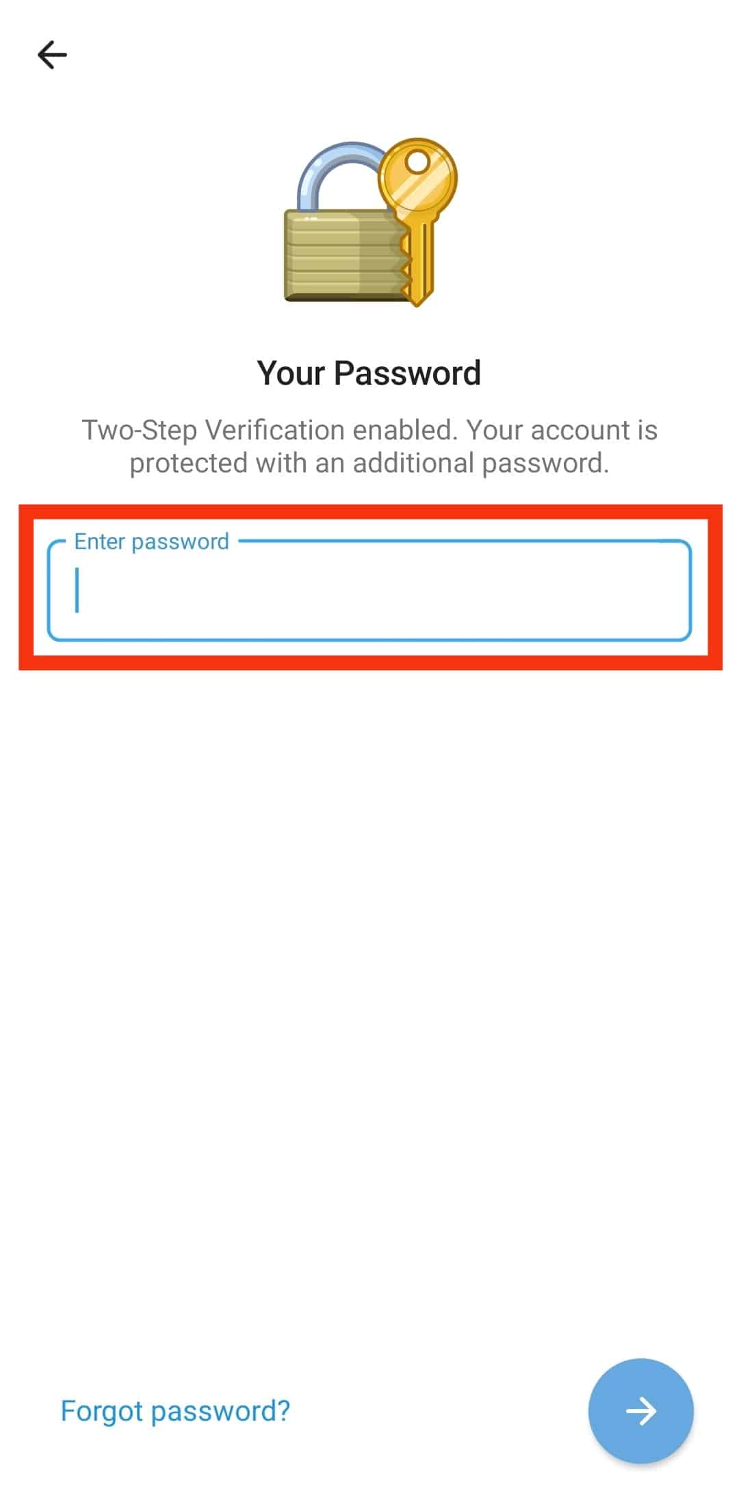 Type Password To Enter