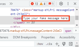 Type The Fake Message