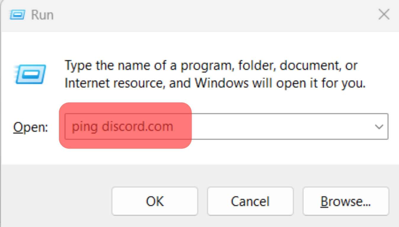 Type Tracert Discord.com Or Ping Discord.com.