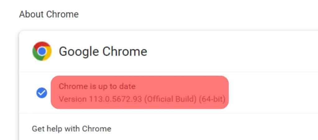 Update Your Browser Chrome