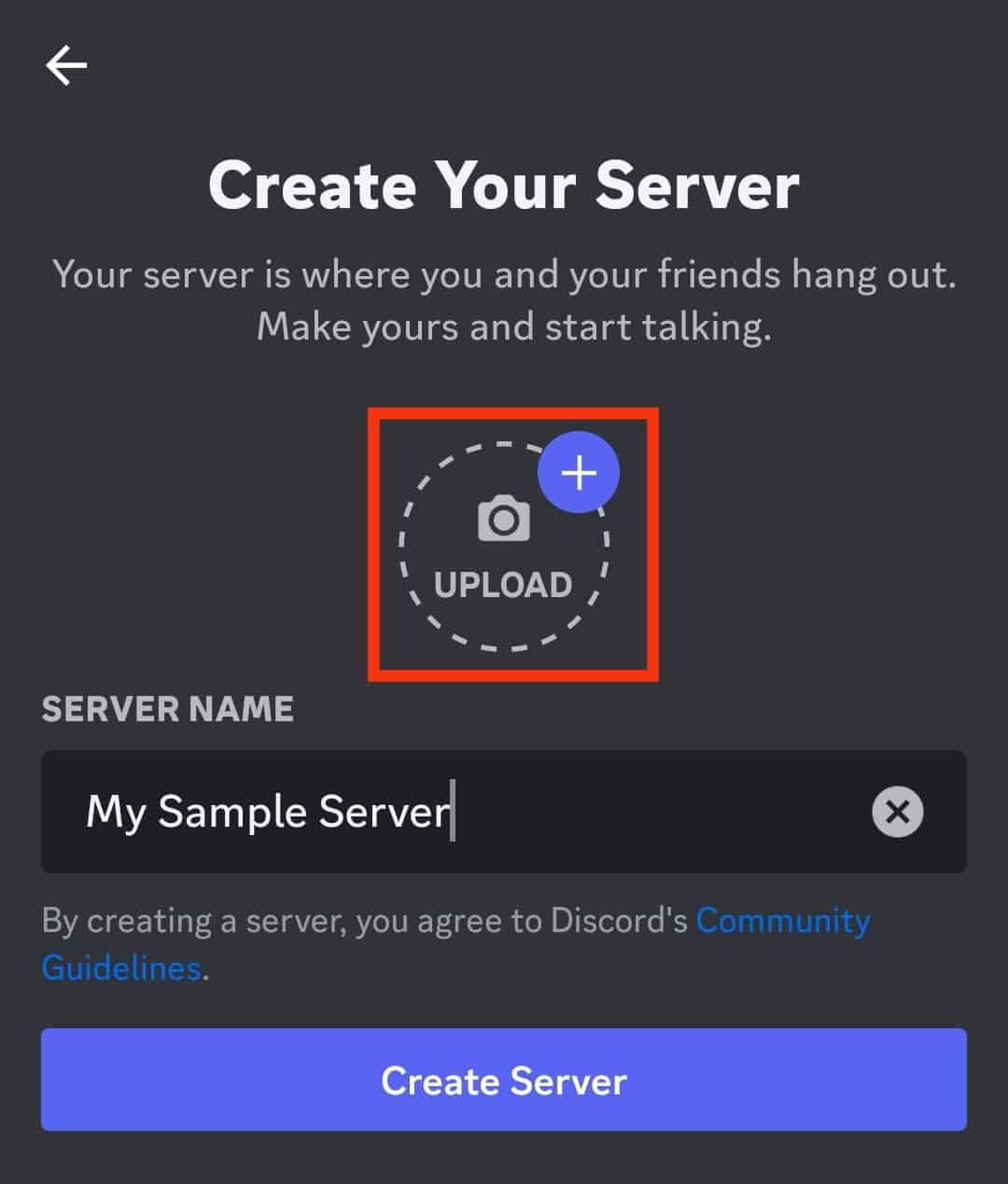 Upload The Server Picture