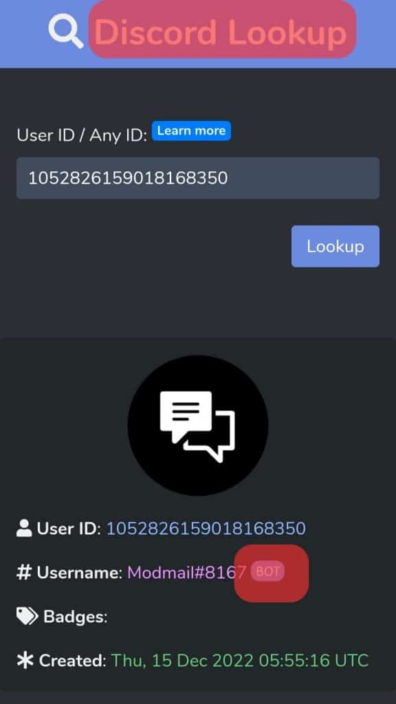 Use Discord Lookup For Bots