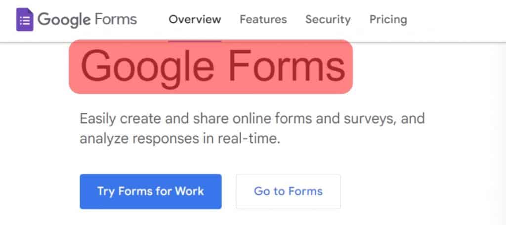 Use Google Forms