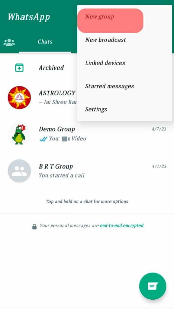 Use Or Create Whatsapp Groups
