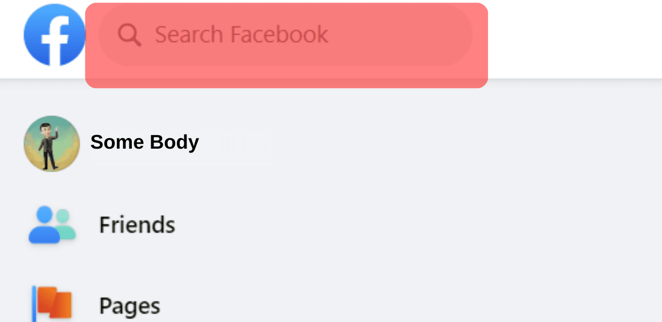 Use The Facebook Search Bar