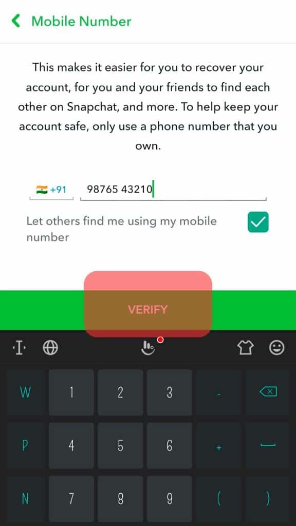 Verify The Number