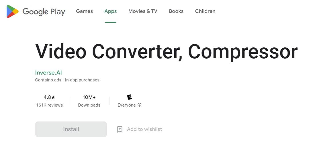 Video Converter For The Play Store