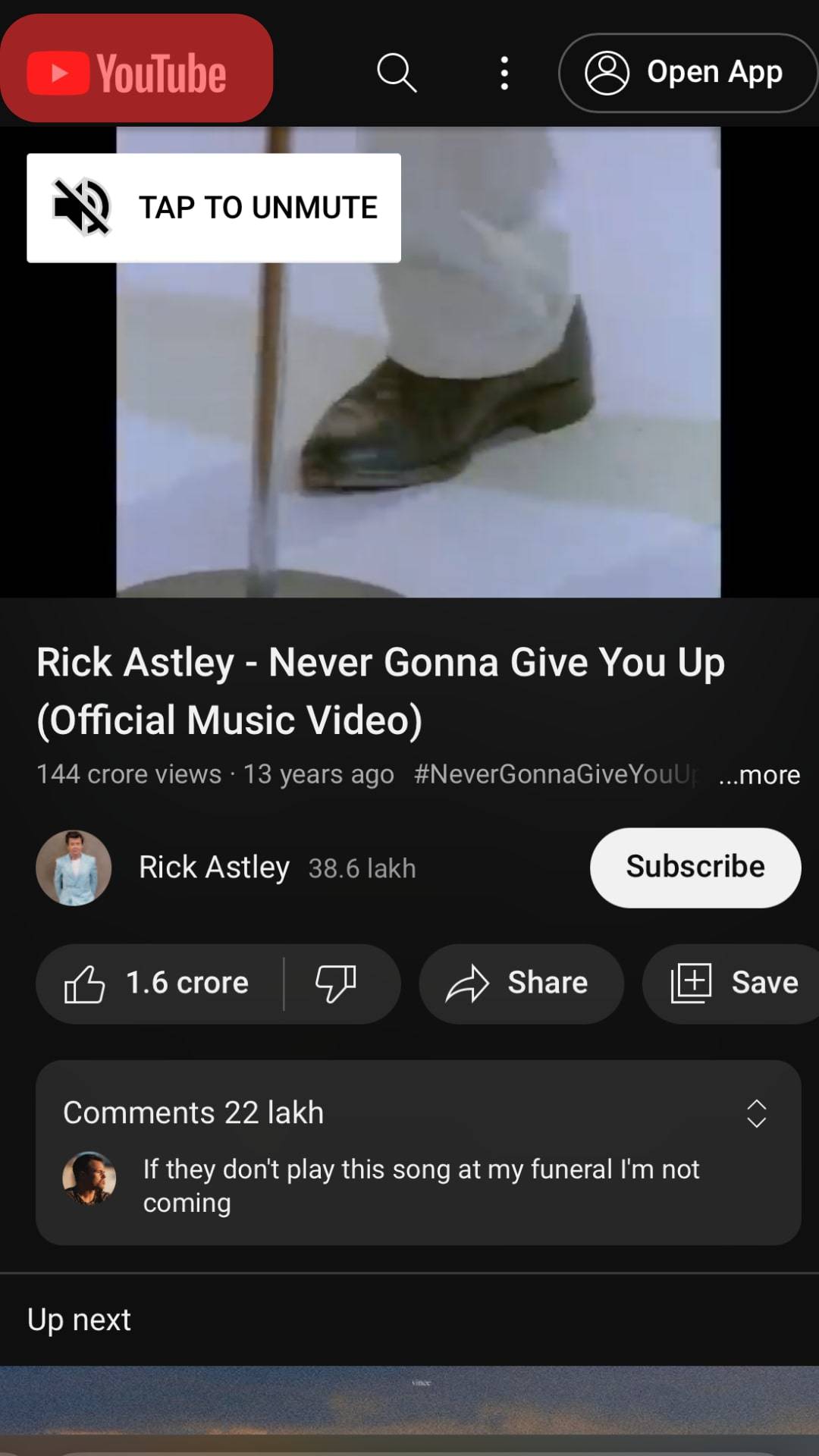 Visit A Platform With Rickroll Video.