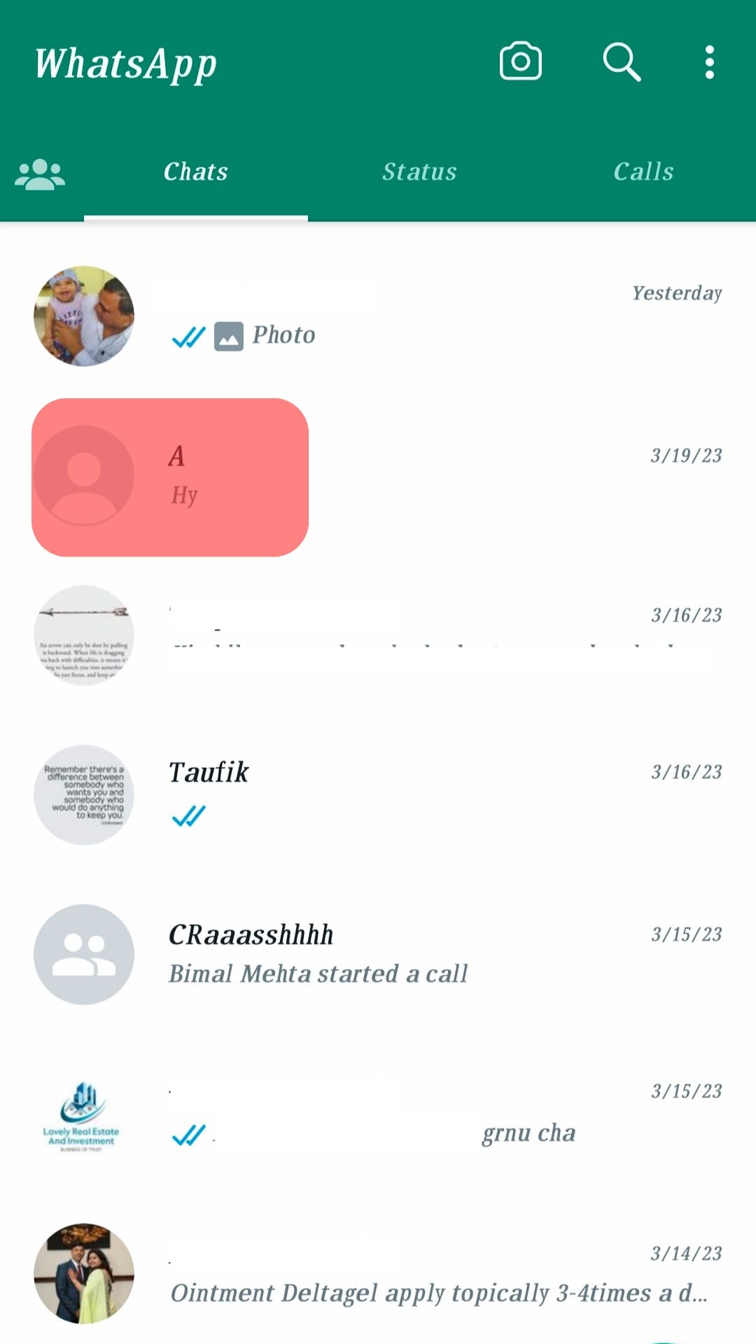 Whatsapp Individual Chat