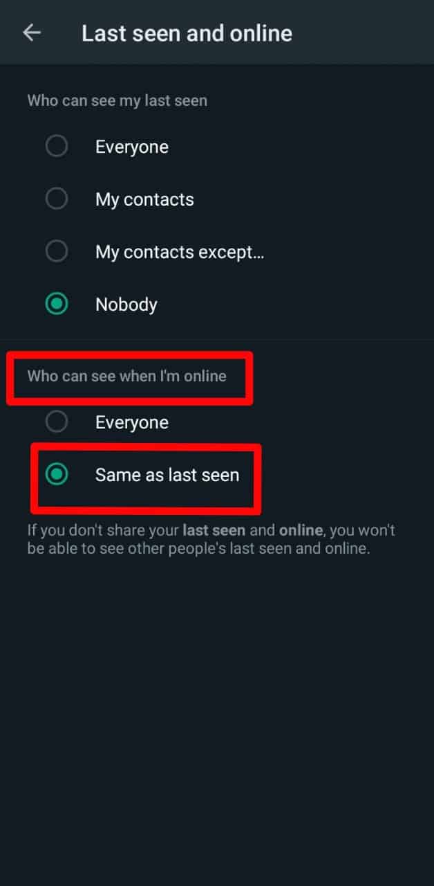 Whatsapp Who Can See When Im Online Nobody