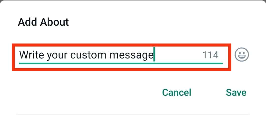 Write Your Custom Message