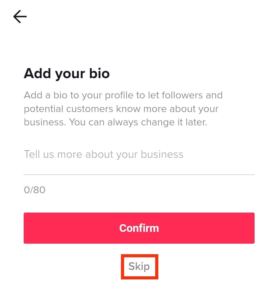 You Can Also Add Your Bio Or Skip