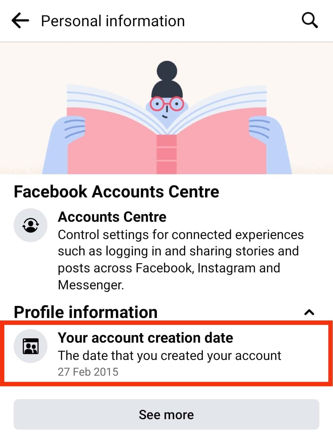You Will See Your Account Creation Date