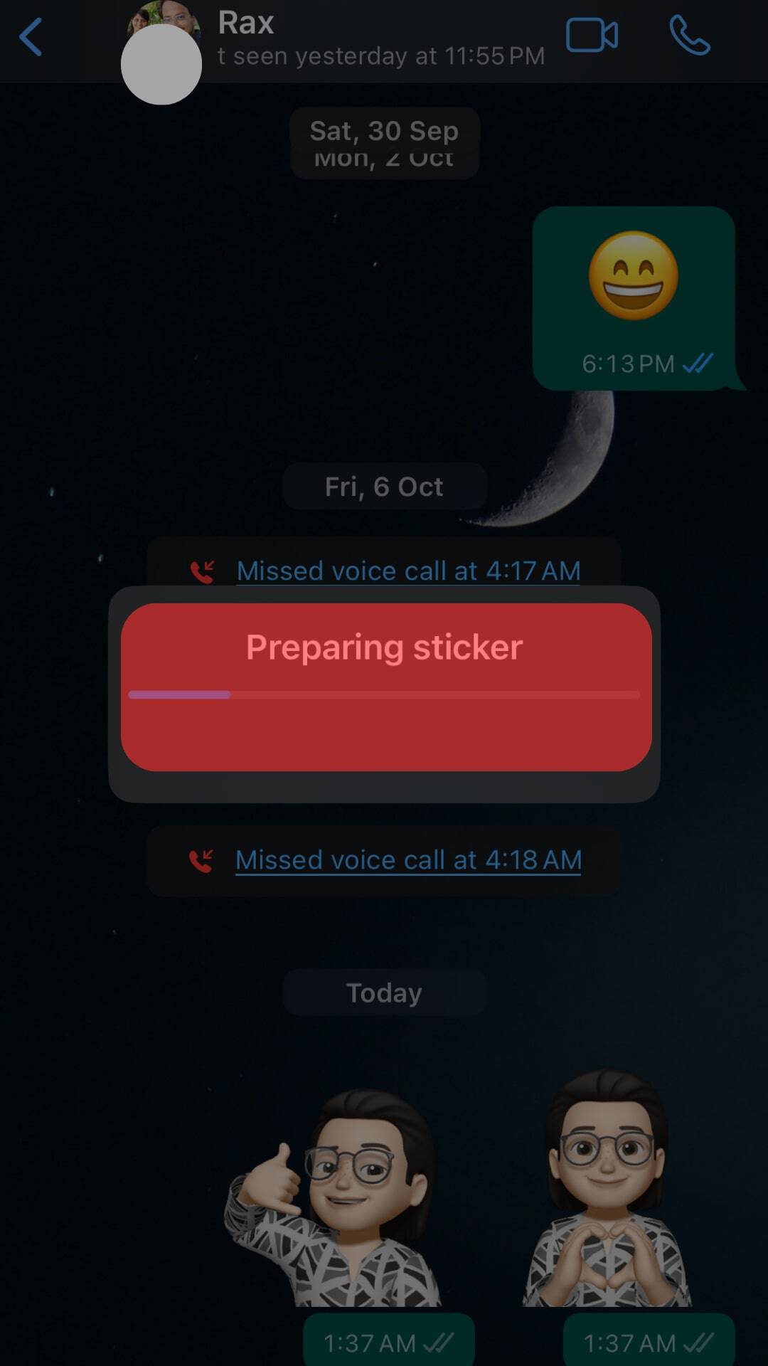 You’ll See A Message Saying Preparing Sticker