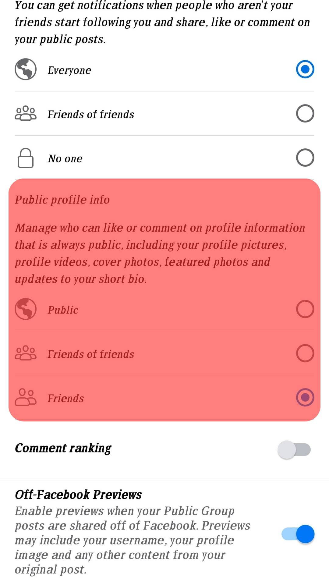 Your Public Profile Info.