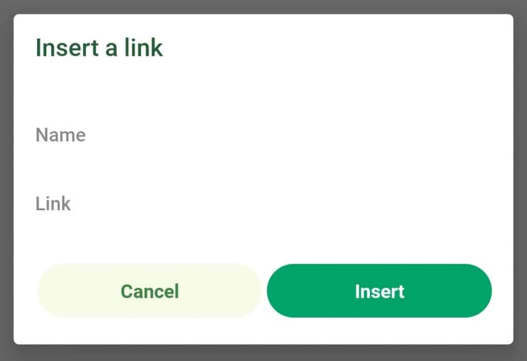 A Popup Requiring The Name And Link Will Show Up