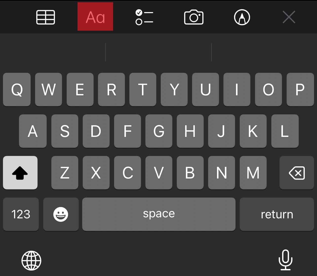 Aa Button In Iphone Notes