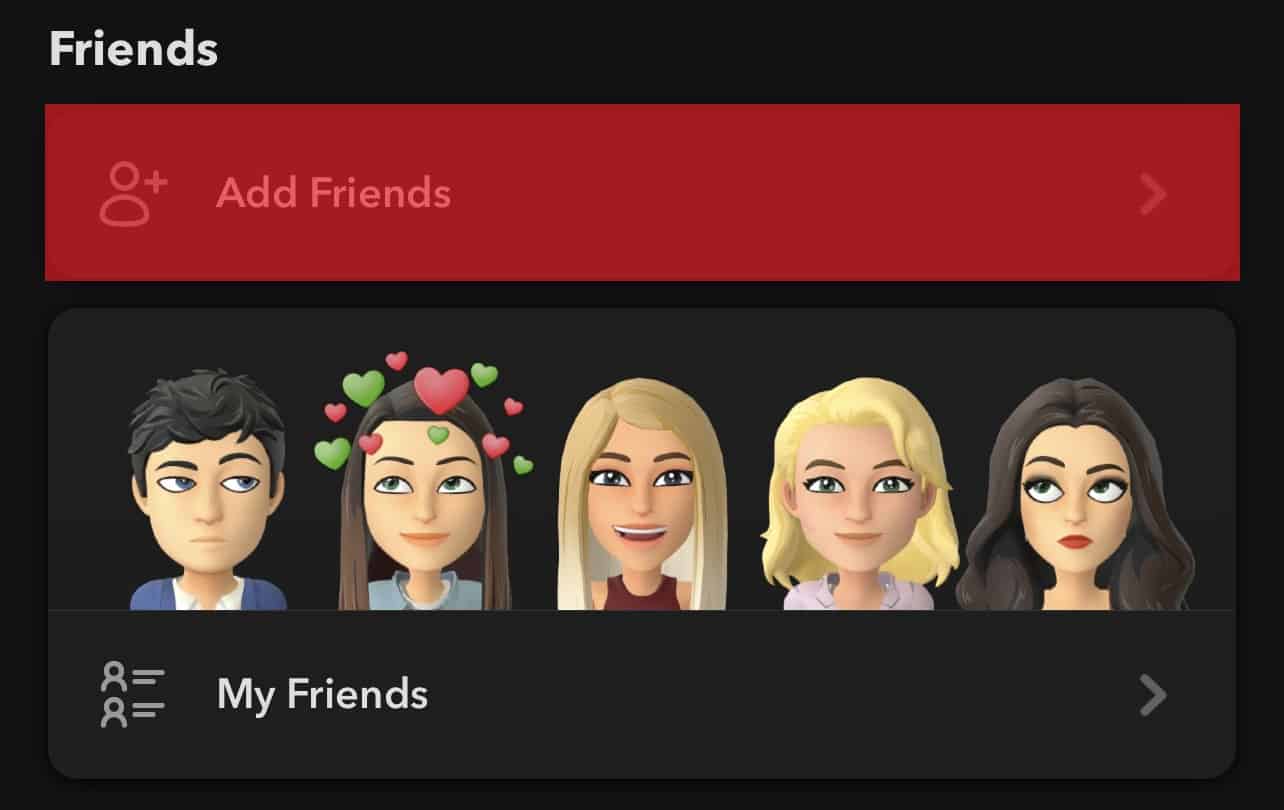 Add Friends Button On Snapchat Profile