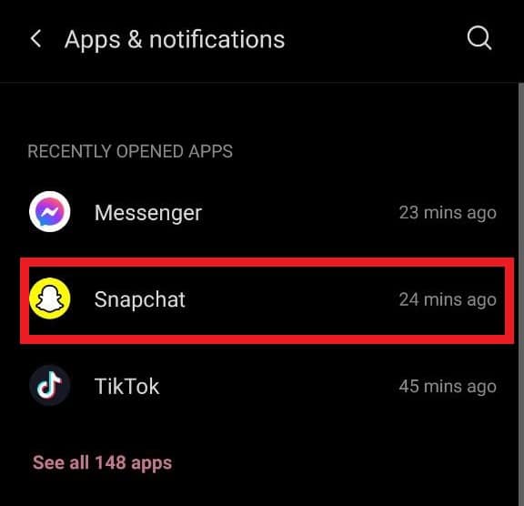 Android Apps And Notifications Menu