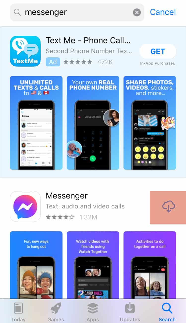App Store Messenger Get